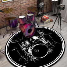 Non Slip Drum Rug Mat 160cm for Acoustic and Electronic Drums, Soundproof and Anti Vibration Carpet