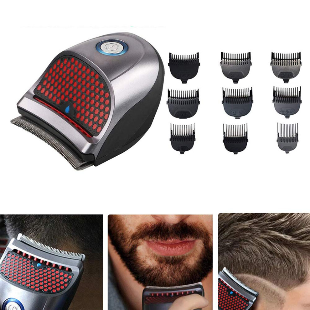 Cordless Hair Clipper with Guide Combs, Rechargeable Trimmer for MultiLength Cutting at Home