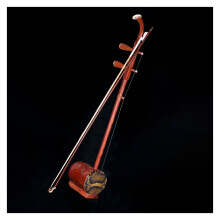 Professional Chinese Erhu Handcrafted Red Ironwood Octagon TwoString Instrument with Case and Bow