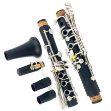 Professional Bb Clarinet 17 Keys Hard Rubber Body with Clear Resonant Sound for Practice and Performance