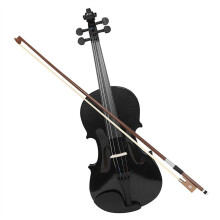 4/4 Full Size Violin for Beginners, Handcrafted Solid Wood Violin Set with Case and Bow for Students