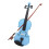 Handcrafted 4/4 Solid Wood Violin Set Light Blue with Case and Bow, Professional Beginner Instrument 1