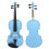 Handcrafted 4/4 Solid Wood Violin Set Light Blue with Case and Bow, Professional Beginner Instrument 5