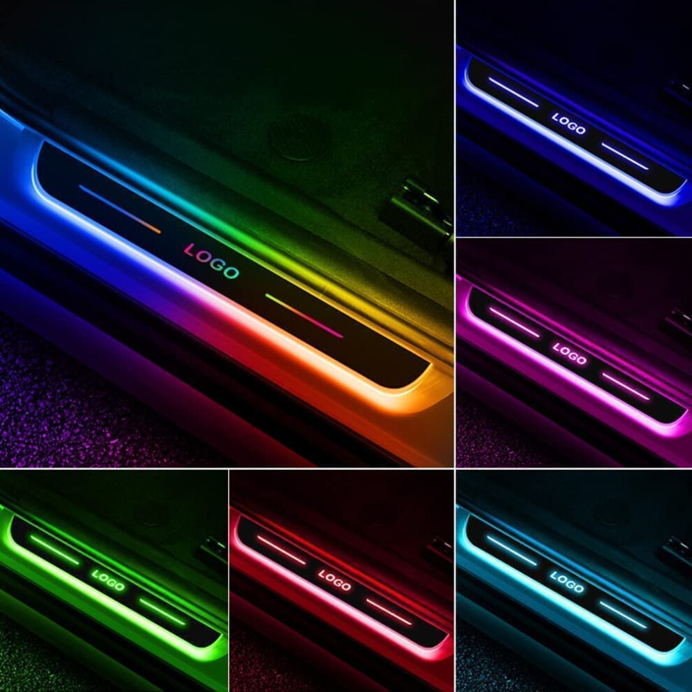 Custom Led Door Sill Lights With 28 Modes, Wireless Autosensing Car Welcome Lights (2) 9455672724197