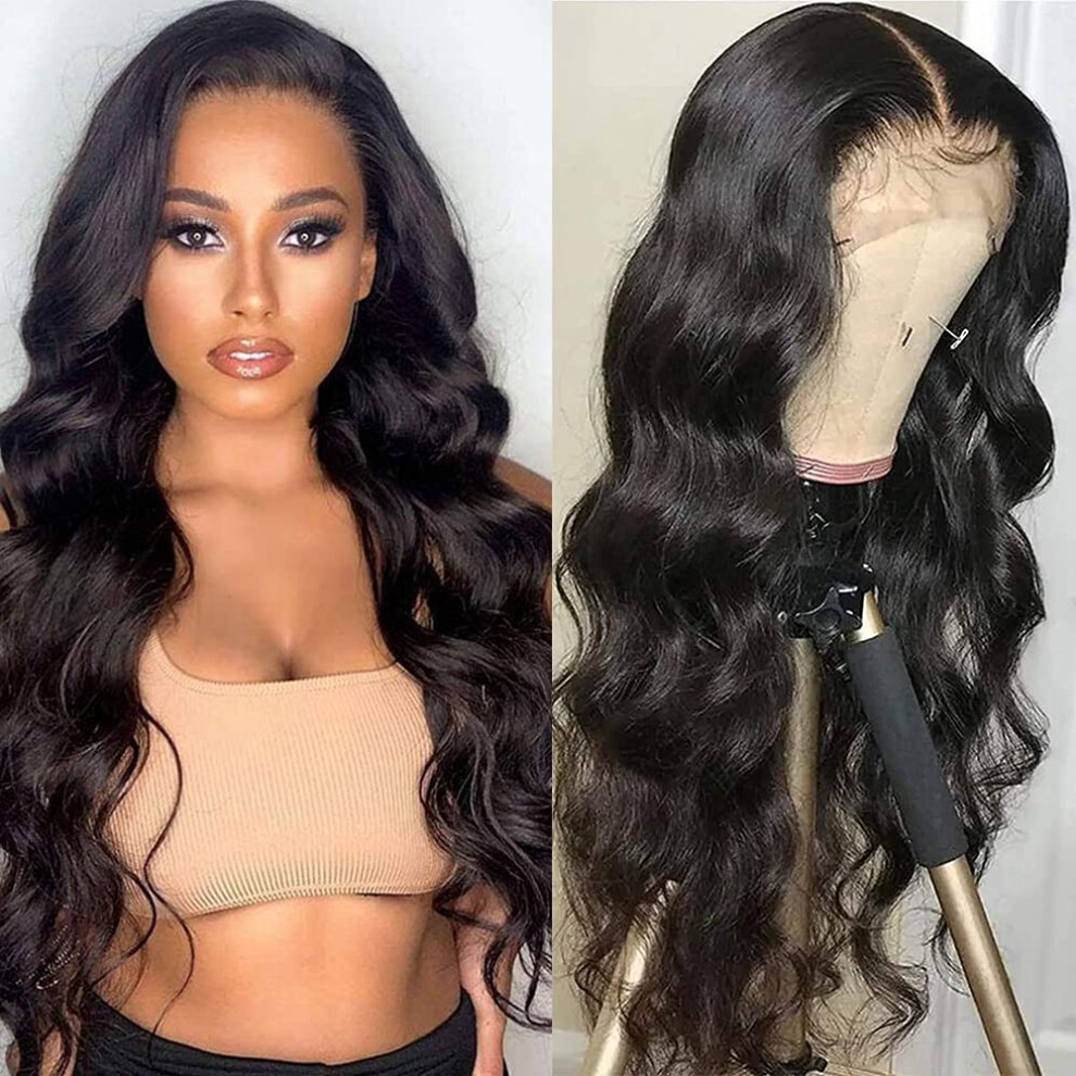 16 Inch Brazilian Body Wave Lace Front Wig Human Hair 13x4 Frontal with Baby Hair Natural Hairline