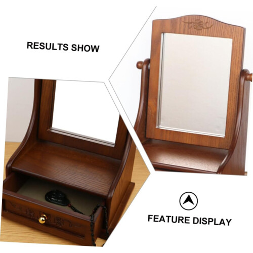 Vintage Vanity Mirror with Adjustable Angle, Clear Reflection, Elegant Tabletop Makeup Mirror 2