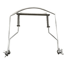 Adjustable Harmonica Holder for Guitar Players, Durable Metal Neck Rack Stand for Hands Playing Silver
