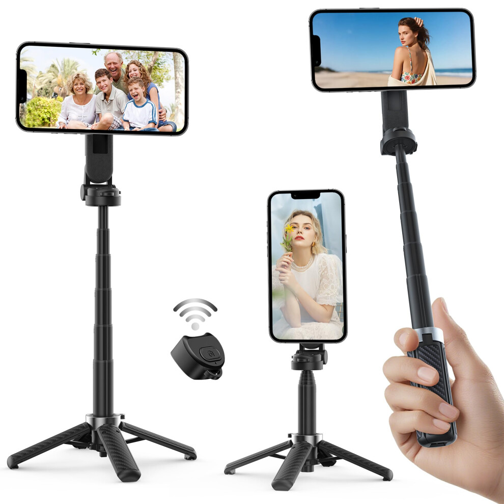 4In1 Magnetic Selfie Stick With Tripod, 360 Rotating Bluetooth Remote, Pocketsize For Iphone/Android 9113335680111