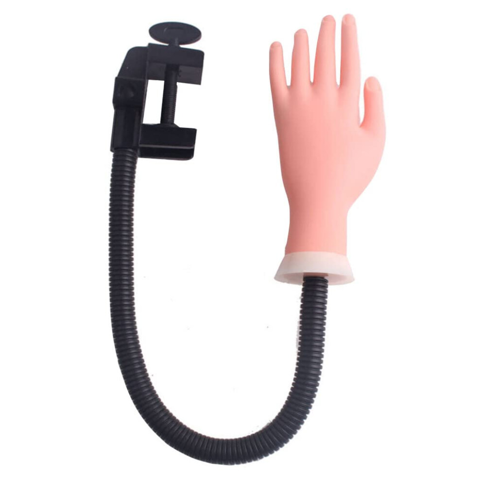 Nail Practice Hand with Realistic Texture, Flexible Movable Fingers, Reusable for Acrylic Nails