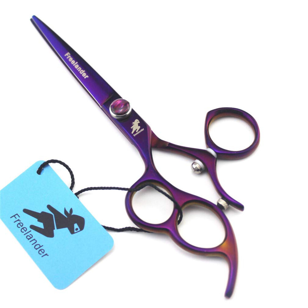 Left Handed Hairdressing Scissors 6 Inch 440C Stainless Steel Ergonomic Barber Shears