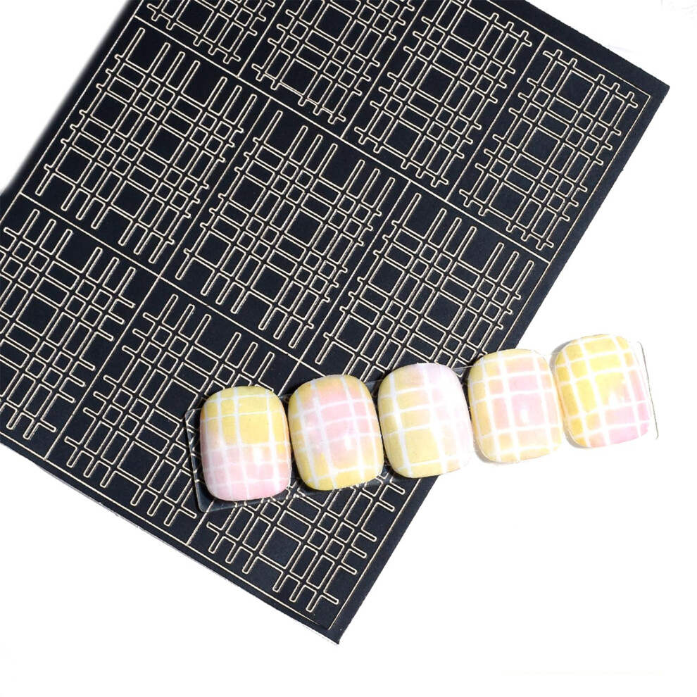 Nail Art Stickers with Irregular Patterns, Full Cover Reusable Templates for Easy Manicure Design