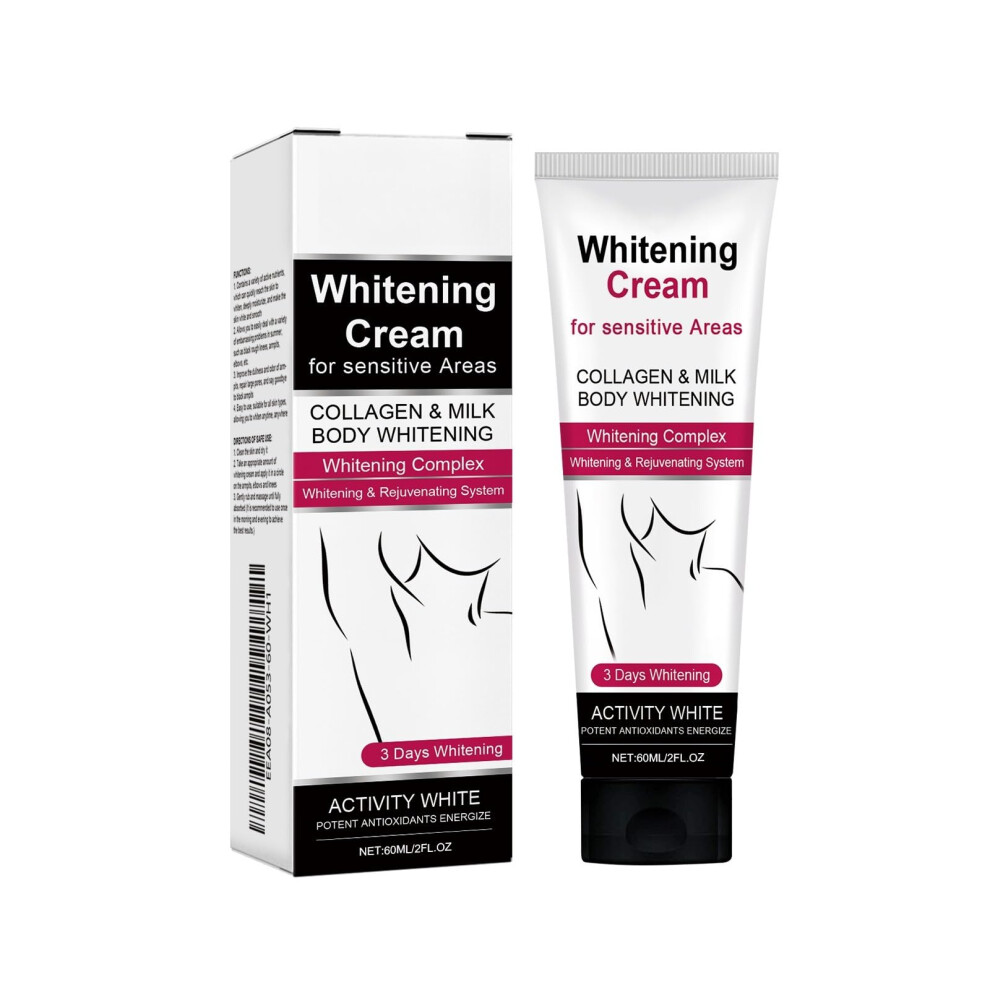 Cream/Dark Skin Whitening For Underarms Bikini Line And Intimate Areas, Gentle Formula For Spots