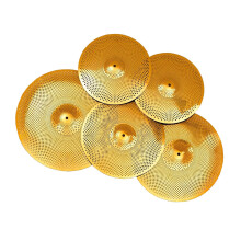 Gold Low Volume Cymbal Pack Quiet Practice Set 14/16/18/20 Inch 5 Pcs Durable Steel with Bag