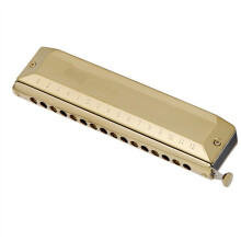 Chromatic Harmonica 16 Hole 64 Note C Key with Durable Stainless Steel Cover for Beginners and Adults