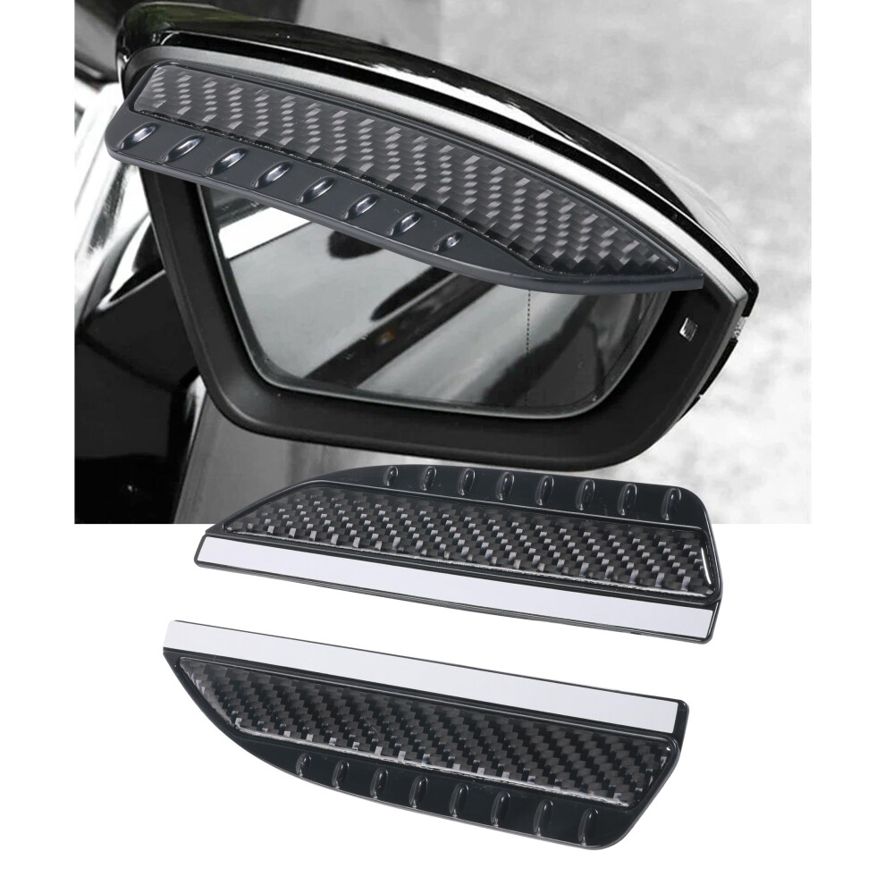 2Pcs Car Mirror Rain Guard Waterproof Universal Carbon Fiber Rearview Visor For Cars Suvs Trucks 9455672725231