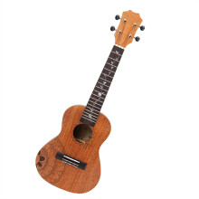 23 Inch Mahogany Concert Beginner Ukulele, 4 String Small Guitar with Smooth Rosewood Fretboard and Warm Tone