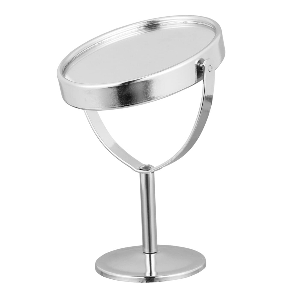 DoubleSided Tabletop Makeup Mirror with Clear Reflection and Swivel Vanity Design for Home Travel