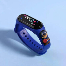 (As show, A33) Pokemon Pikachu Avengers Spiderman LED Student Kids Sports Touch Cartoon Electronic Clock Watch Boys Girls Christmas Gifts Toys