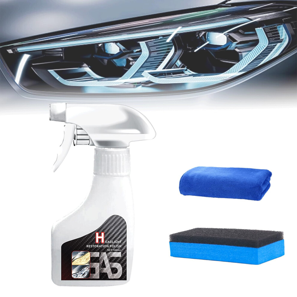 Headlight Restoration Kit For Foggy And Yellowed Lenses, Car Headlight Cleaner And Scratch Remover 9455672725392