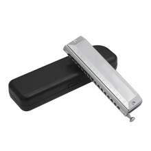 16 Hole 64 Tone Chromatic Harmonica with Easy Slide for Beginners and Versatile Performance Use