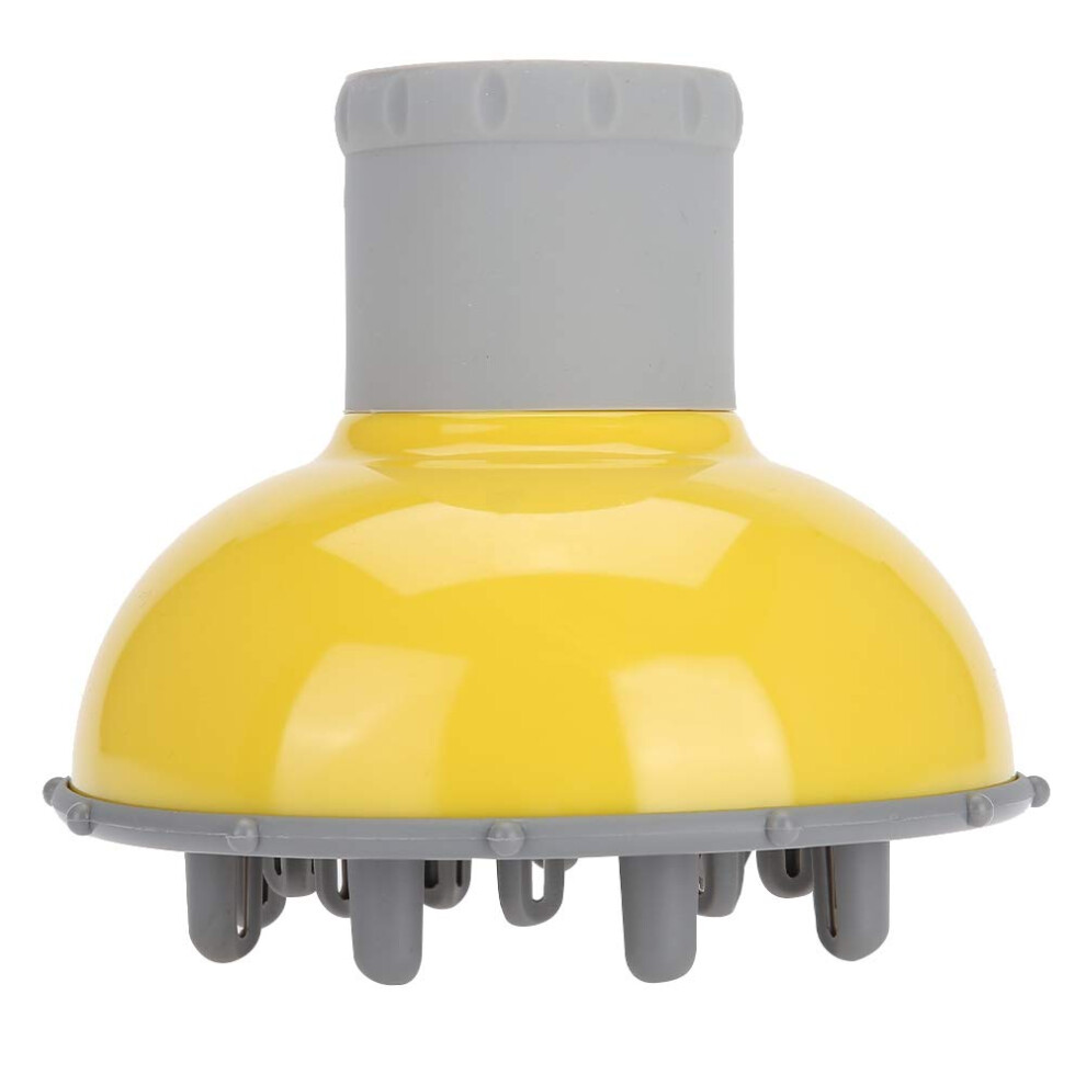 Yellow Hair Dryer Diffuser Universal Attachment For Curly Hair Frizz Control Curl Definition