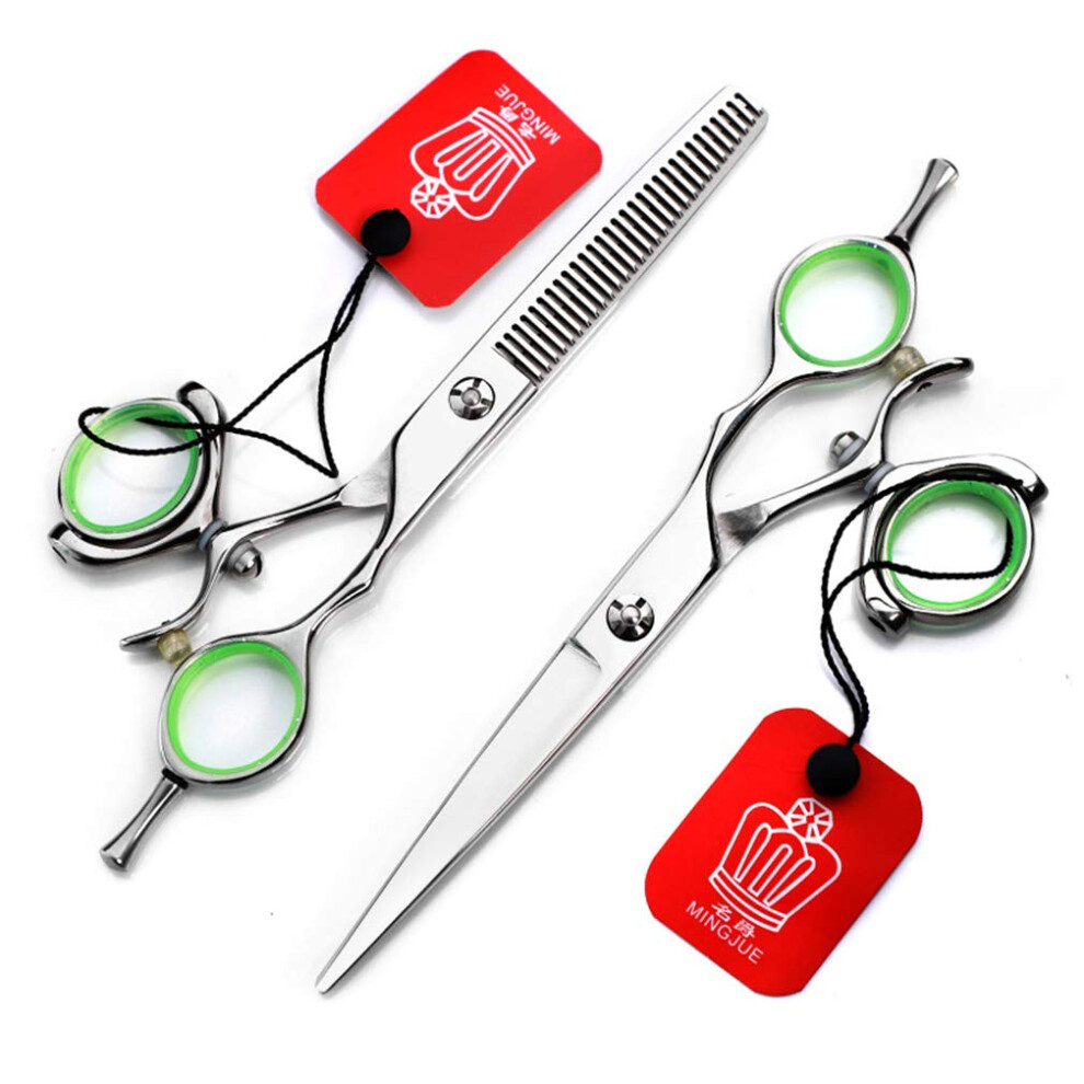 Professional Hairdressing Scissors Set Stainless Steel Barber Shears 5.5 Inch Ergonomic Grip