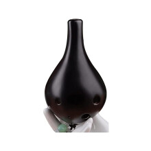 6Hole Alto C Ocarina for Beginners, Clear Sound, Durable Ceramic, Brown 11x6.5cm