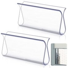Roller Shade Hem Grip and Window Blind Pull Handle, Clear Durable Plastic, Easy Install, 2 Pack