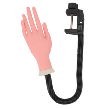 Practice Hand for Nail Art with Adjustable Fingers and Table Clamp, Bendable Manicure Training Hand