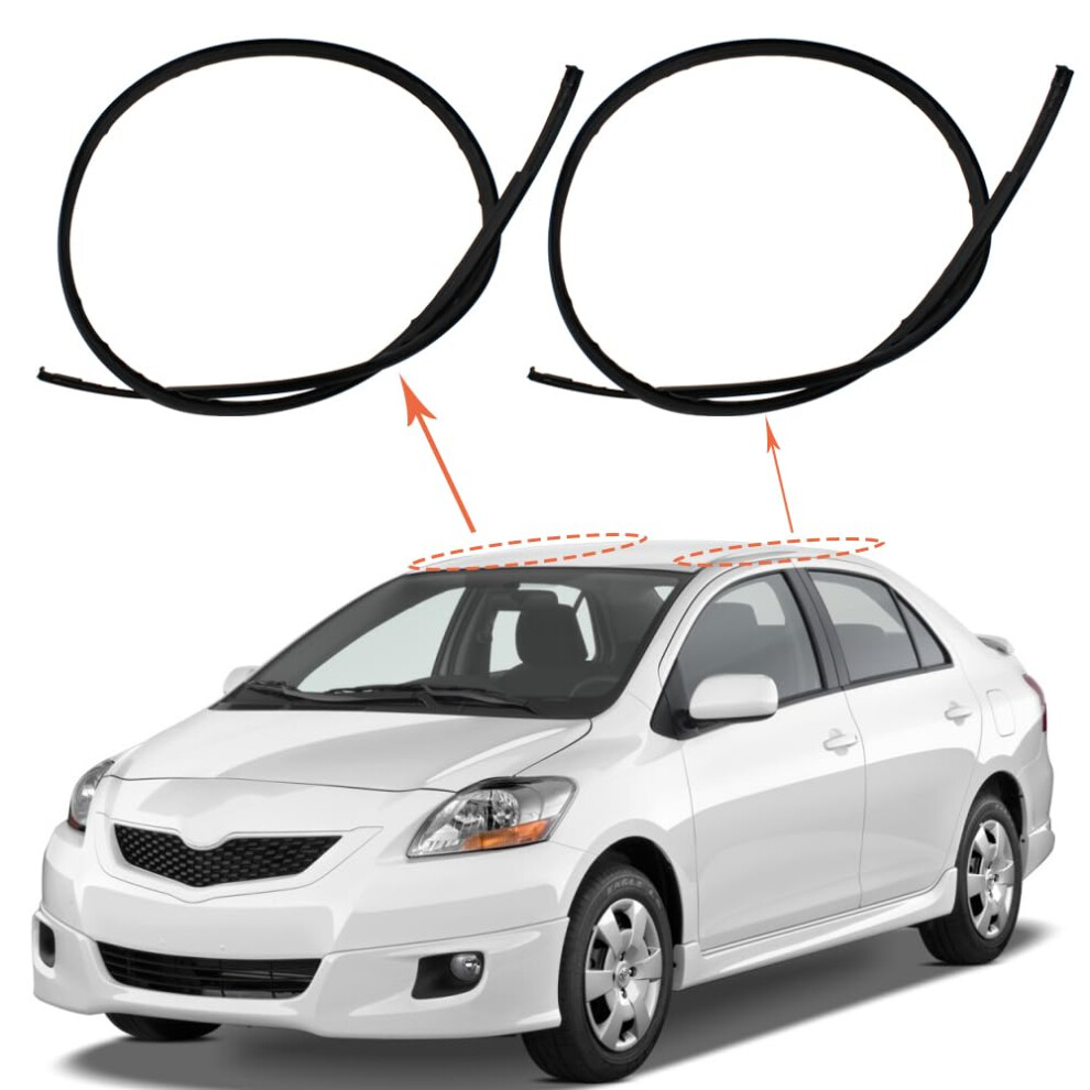 2Pcs Roof Trim And Side Drip Molding For Toyota Yaris Sedan 20072011 Left Right Replacement 9455672725958