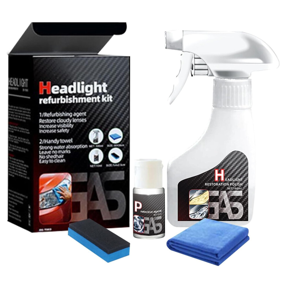 Headlight Restoration Kit With Fast Oxidation Removal And Protective Coating For Clear Lenses 9455672726054