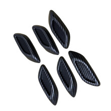 6PCS Car Fender Vents and Hood Vent Decals ABS Carbon Fiber Racing Style Universal Trim Stickers