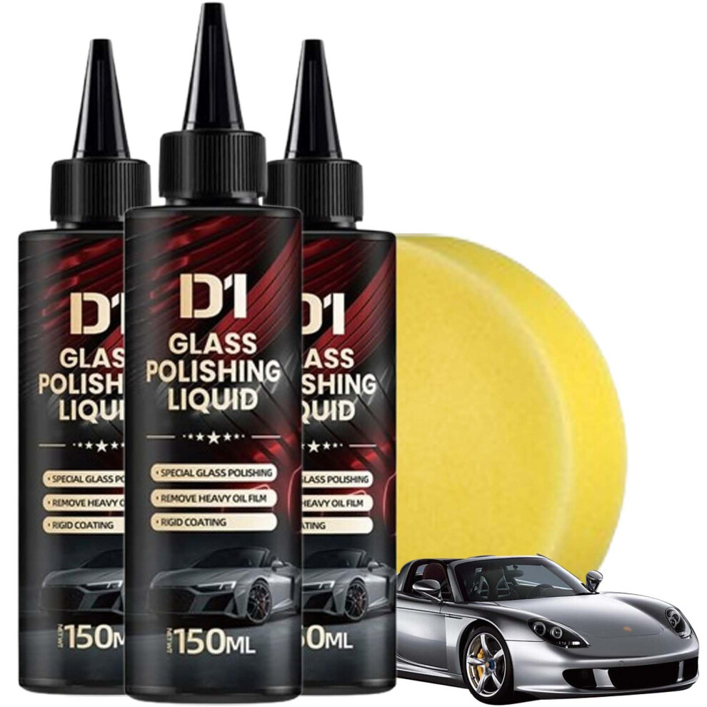 Glass Polish Kit 2Pcs With Antifog Hydrophobic Coating, Scratch And Oil Film Remover For Car Windshields Light 9113335681484