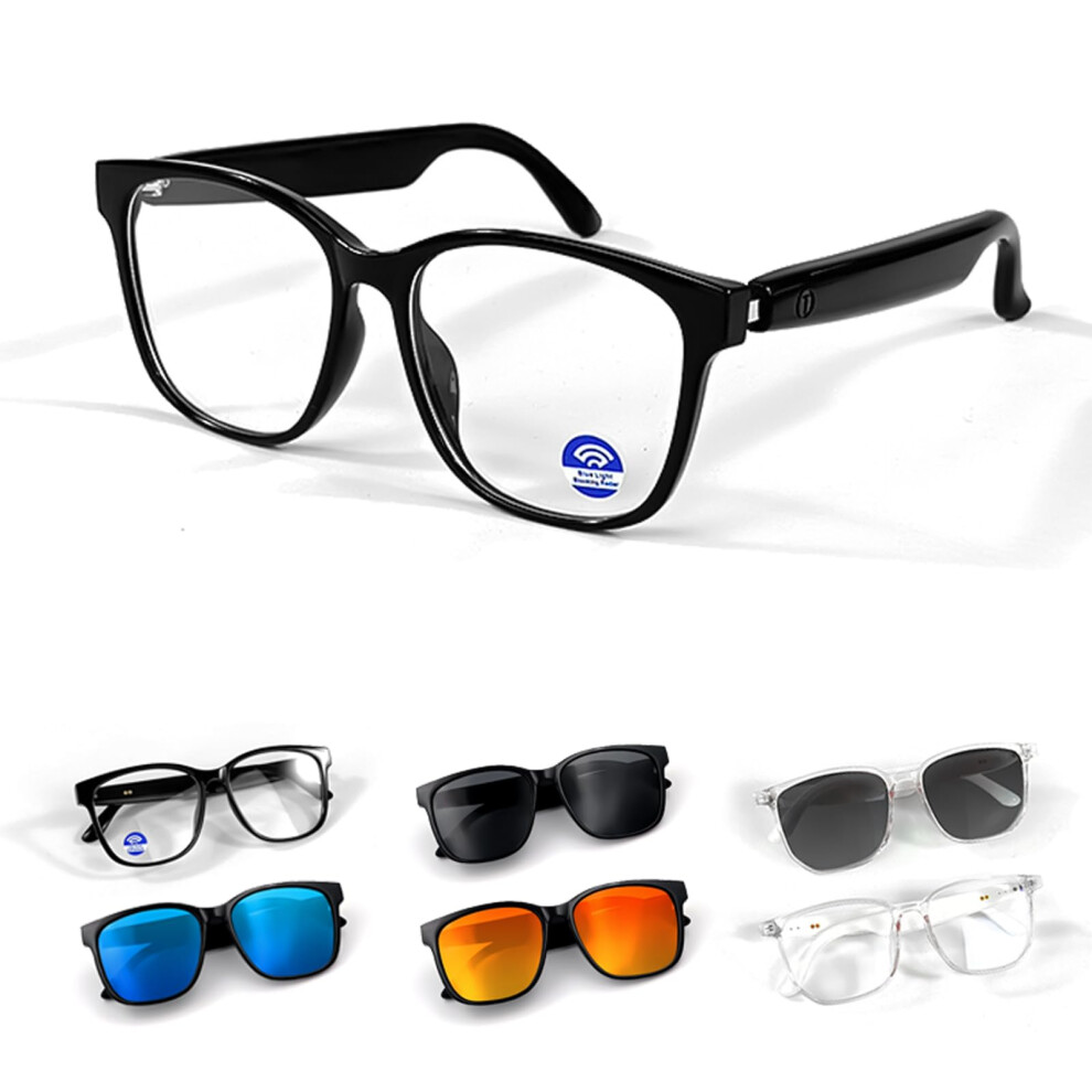 Bluetooth Sunglasses With Speakers, Polarized Smart Audio Glasses Bluetooth 5.3 For Iphone Android Black 9070919888212