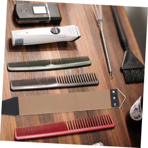 2pcs DoubleSided Leather Razor Strop for Professional Barber and Home Sharpening Use 2