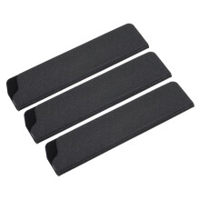 3 Pack 5 Inch Santoku Knife Edge Guards with Soft Velvet Lining, ABS Kitchen Sheath Set, Black