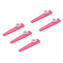 Kazoo Musical Instrument Set  Durable Plastic, Easy Play, Vibrant Yellow, Pack of 5 for Guitar Ukulele Piano
