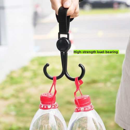 Multifunctional Hooks with Secure AntiSlip Grip for Scooter Stroller and Bicycle Handlebar 2