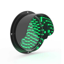 12/24V LED Traffic Light Green 300mm IP67 Waterproof WallMounted Signal for Loading Dock and Roads