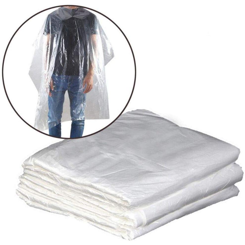 50pcs Disposable Hair Cutting Capes Waterproof Salon Hairdressing Capes for Barber  and Home