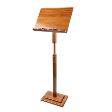 Adjustable Bamboo Sheet Music Stand, Height Adjustable Foldable Wooden Bookplate for Laptop and Orchestra
