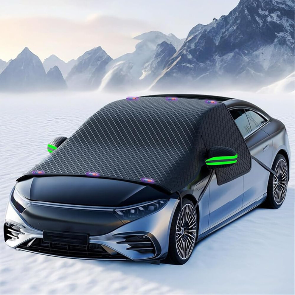 Car Windshield Cover For Ice And Snow, Magnetic Allweather Shield With Side Mirror Protection 9455672726924