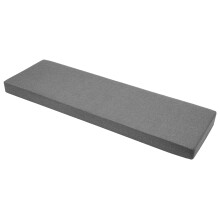 Outdoor Bench Cushion 60x18 Inch Dark Gray Linen Seat Pad with Thick Sponge Padding and Washable Cover