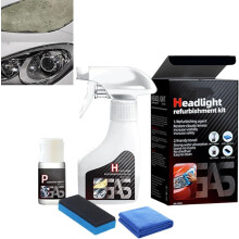 2025 Headlight Restoration Kit with Spray, UV Protection and Ceramic Shield for Cloudy Headlights White X1