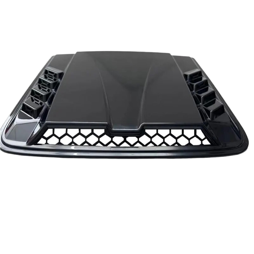 Glossy Car Air Vent Cover Set With Universal Hood Scoop For Sporty NoâDrill Installation Black 9455672727365