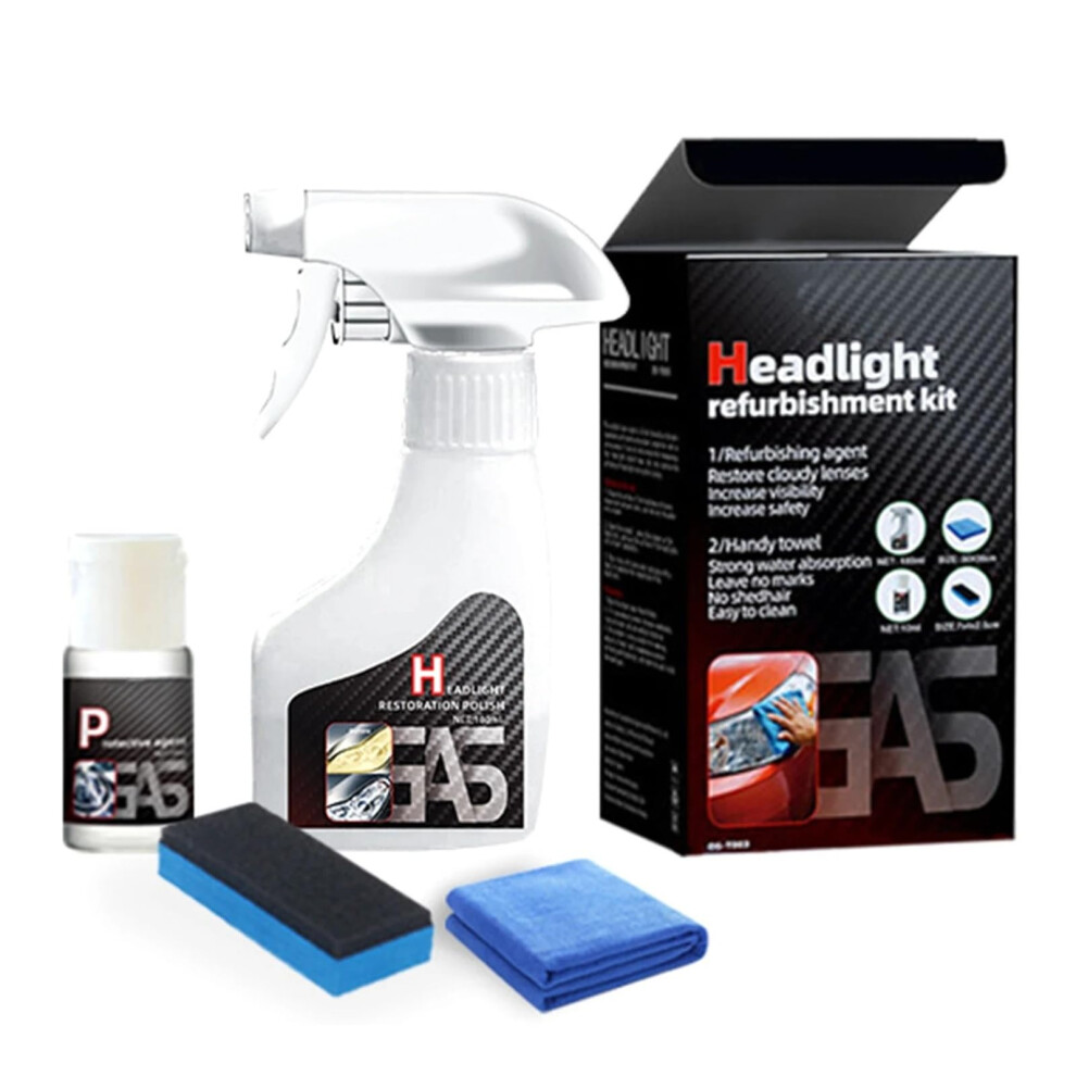 Car Headlight Restoration Fluid With Scratch Shine And Uv Protection, Long Lasting Polish Bundle 9053599062257