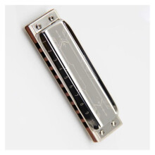10 Hole Diatonic Blues Harmonica Key C with Wood Comb, Clear Sound, Beginner Friendly Design
