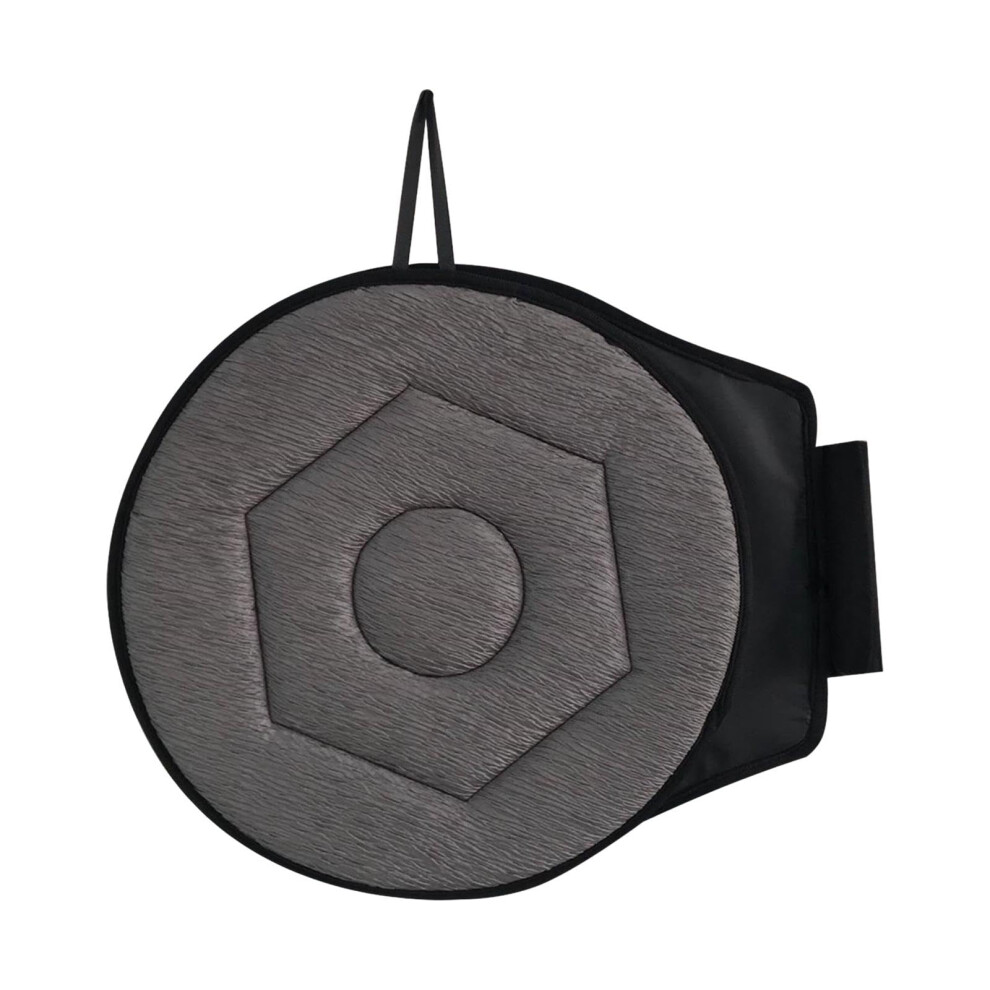 Gray 360 Degree Rotating Seat Cushion For Elderly, Memory Foam Swivel Car Seat Cushion With Handle,