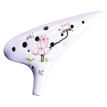 Handmade 12 Hole Ceramic Ocarina with Precise Pitch Tuning and Smooth Glazed Finish for Beginners and Adults