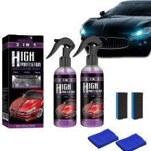 3in1 Ceramic Coating Spray for Cars, Scratch Remover and LongLasting Paint Protection 2pcs